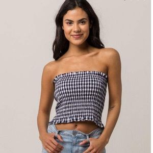 NWOT Gingham tube top